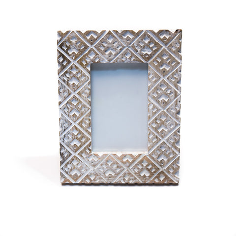 Beige/White Tile Rustic frame