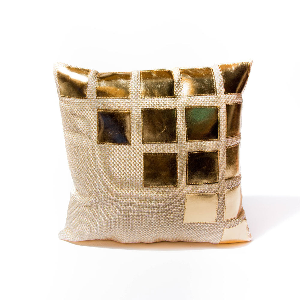 Beige Box of Gold Pillow