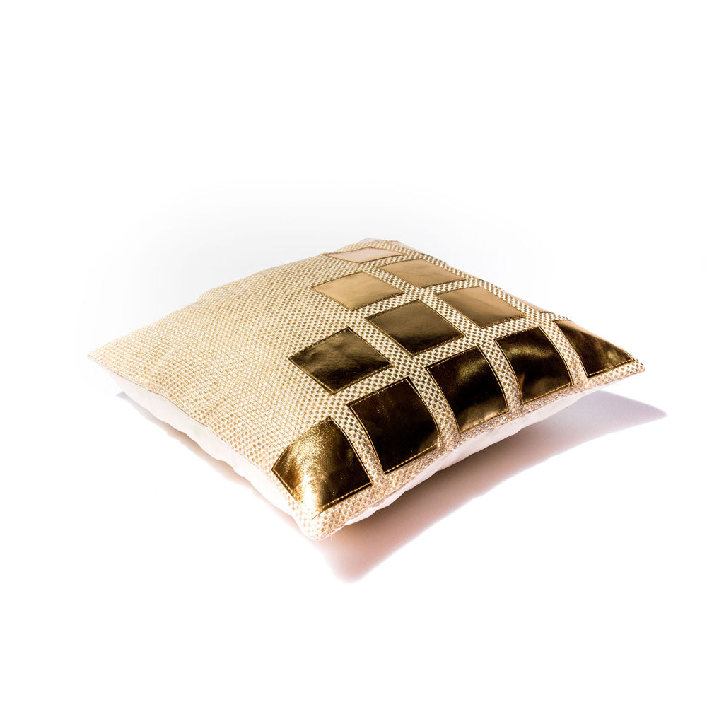 Beige Box of Gold Pillow