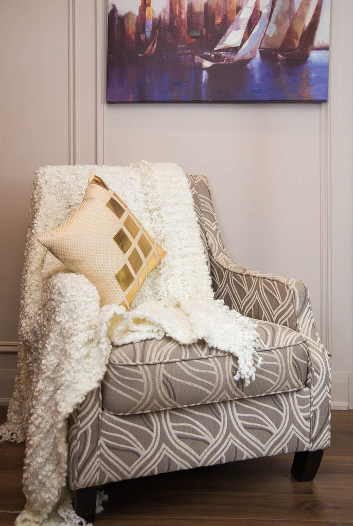 Beige Box of Gold Pillow