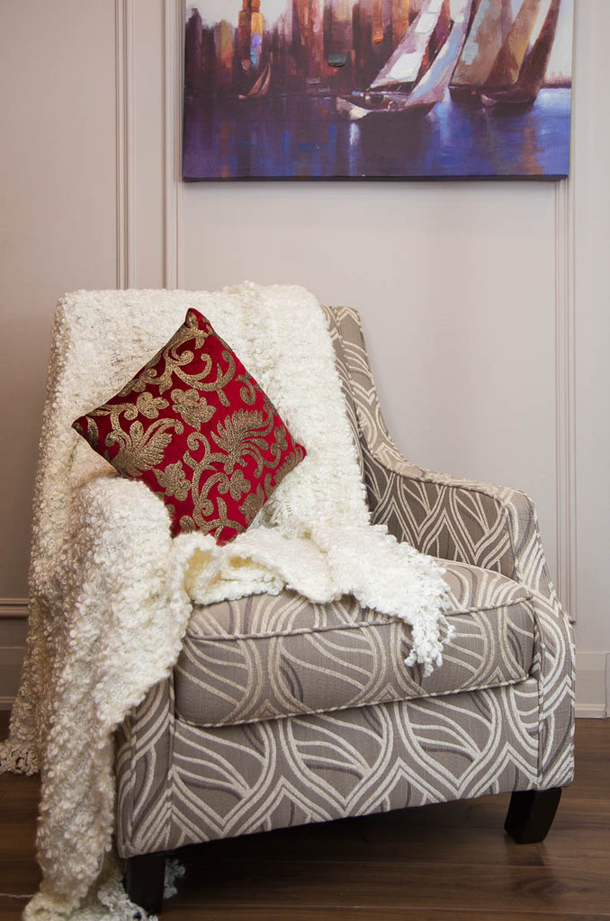 Maroon Royal Bloom Pillow