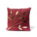 Maroon Golden Leaf Pillow
